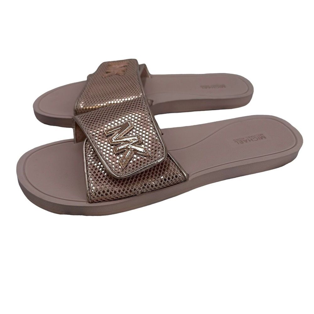MICHAEL KORS Women's PALMER Mesh Rosegold Slide Sandal Size 11 M Comfort - Picture 3 of 7